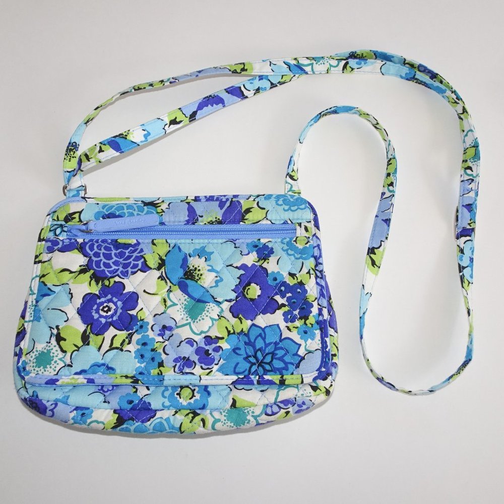 Vera Bradley Quilted Blue Floral Crossbody Bag